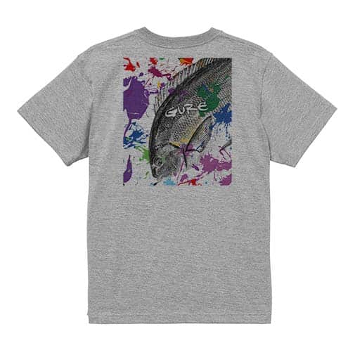 【Tシャツ】グレ(メジナ)　ペンキペイント 5.6oz Cotton:100%