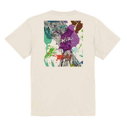 【Tシャツ】アオリイカ　ペンキペイント 5.6oz Cotton:100%
