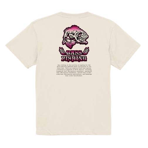 【Tシャツ】バスフィッシング　ローライダーフォント　ショッキングピンク 5.6oz Cotton:100%