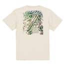 【Tシャツ】ブラックバスのバイト　ペイント風　グリーン 5.6oz Cotton:100%