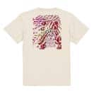 【Tシャツ】ブラックバスのバイト　ペイント風　レッド 5.6oz Cotton:100%