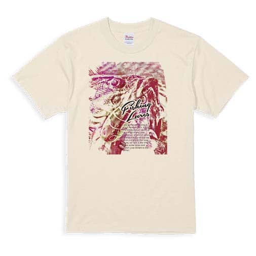 【Tシャツ】ブラックバスのバイト　ペイント風　レッド 5.6oz Cotton:100%