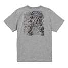 【Tシャツ】ブラックバスのバイト　ペイント風　モノトーン 5.6oz Cotton:100%