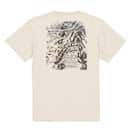 【Tシャツ】ブラックバスのバイト　ペイント風　モノトーン 5.6oz Cotton:100%