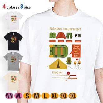 【Tシャツ】釣りの準備 5.6oz Cotton:100%
