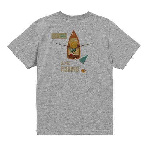 【Tシャツ】ボート釣りに行く!　GONE FISHING 5.6oz Cotton:100%