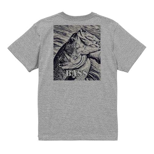 【Tシャツ】ブラックバス　ハンドランディング　モノトーン 5.6oz Cotton:100%