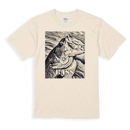 【Tシャツ】ブラックバス　ハンドランディング　モノトーン 5.6oz Cotton:100%
