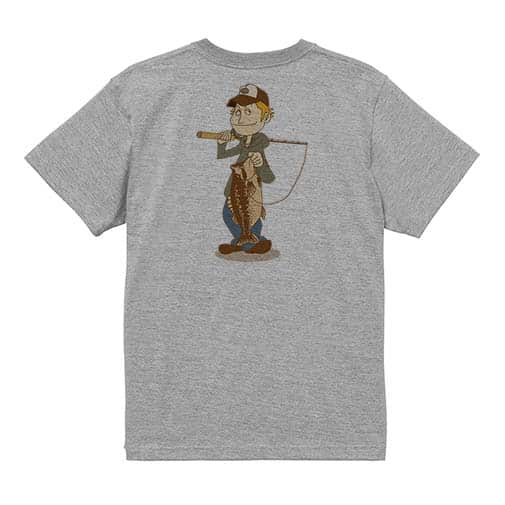 【Tシャツ】釣りボーイ　イラスト 5.6oz Cotton:100%