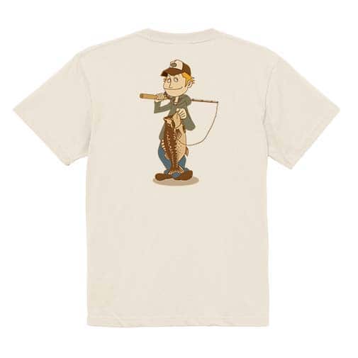 【Tシャツ】釣りボーイ　イラスト 5.6oz Cotton:100%