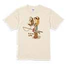 【Tシャツ】釣りガール　イラスト　ブラックバス 5.6oz Cotton:100%