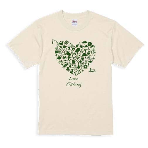 【Tシャツ】Love fishing  5.6oz Cotton:100%