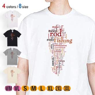 【Tシャツ】ルアーフィッシング　テキストデザイン 5.6oz Cotton:100%