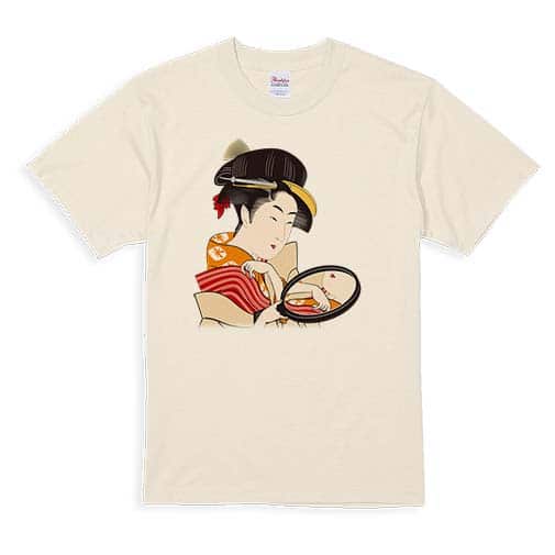 【Tシャツ】浮世絵　美人絵　その1 5.6oz Cotton:100%