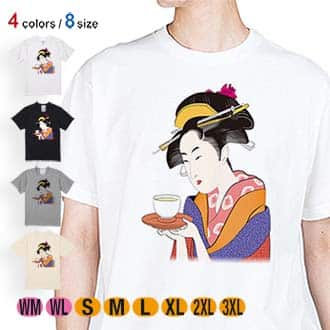 【Tシャツ】浮世絵　美人絵　その2 5.6oz Cotton:100%