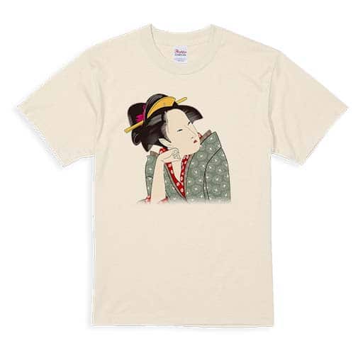 【Tシャツ】浮世絵　美人絵　その3 5.6oz Cotton:100%