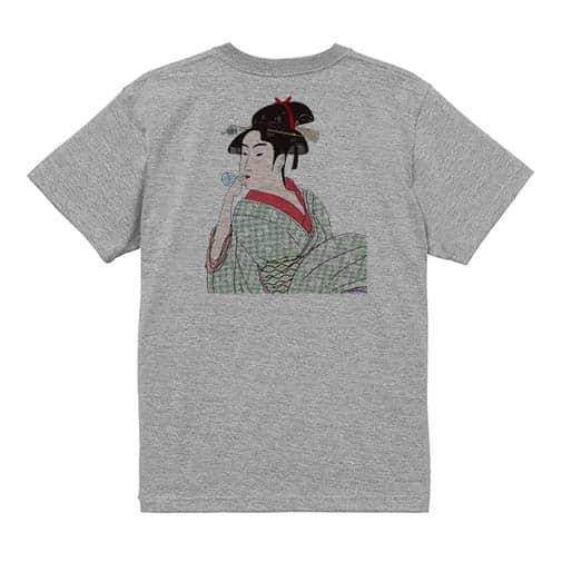 【Tシャツ】浮世絵　美人絵　その5 5.6oz Cotton:100%