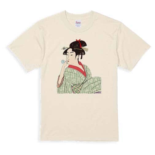 【Tシャツ】浮世絵　美人絵　その5 5.6oz Cotton:100%