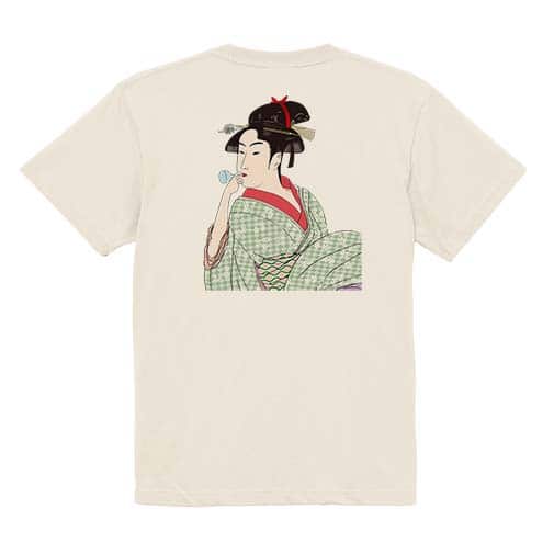 【Tシャツ】浮世絵　美人絵　その5 5.6oz Cotton:100%