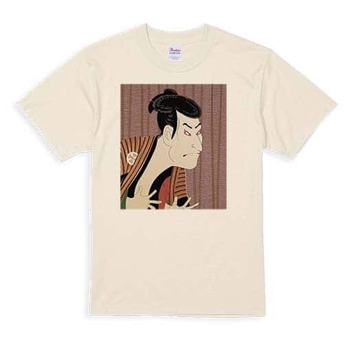 【Tシャツ】東洲斎写楽　 三世大谷鬼次の奴江戸兵衛のイラスト 5.6oz Cotton:100%