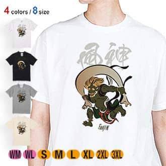【Tシャツ】浮世絵　風神 5.6oz Cotton:100%