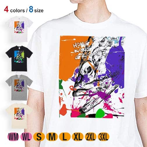 【Tシャツ】キジハタ ペンキペイント 5.6oz Cotton:100%