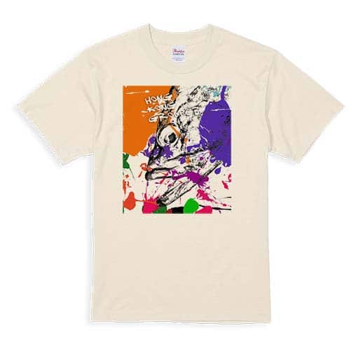 【Tシャツ】キジハタ　ペンキペイント 5.6oz Cotton:100%