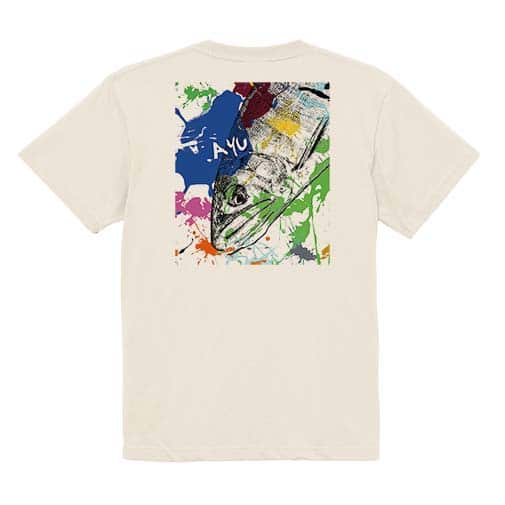 【Tシャツ】アユ　ペンキペイント 5.6oz Cotton:100%
