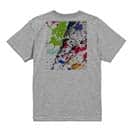 【Tシャツ】サケ　ペンキペイント 5.6oz Cotton:100%
