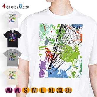 【Tシャツ】パイク　ペンキペイント 5.6oz Cotton:100%