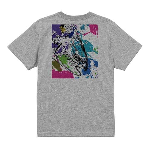 【Tシャツ】ニジマス(スチールヘッド)　ペンキペイント 5.6oz Cotton:100%