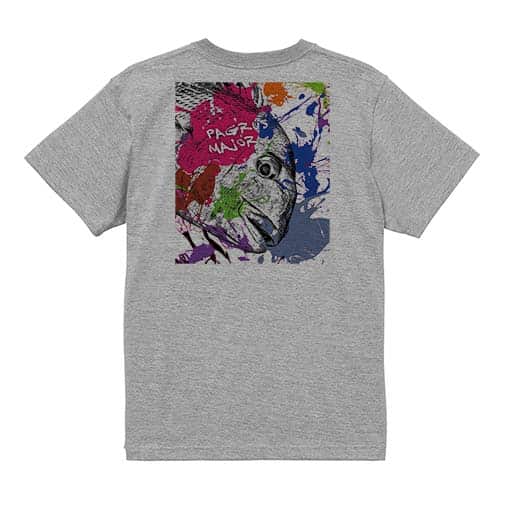 【Tシャツ】マダイ　ペンキペイント 5.6oz Cotton:100%