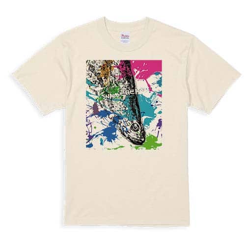 【Tシャツ】ライギョ　ペンキペイント 5.6oz Cotton:100%