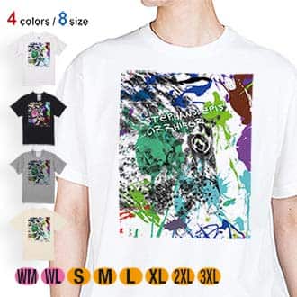 【Tシャツ】カワハギ　ペンキペイント 5.6oz Cotton:100%