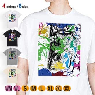 【Tシャツ】ヘラブナ　ペンキペイント 5.6oz Cotton:100%