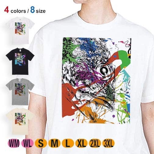 【Tシャツ】カサゴ ペンキペイント 5.6oz Cotton:100%