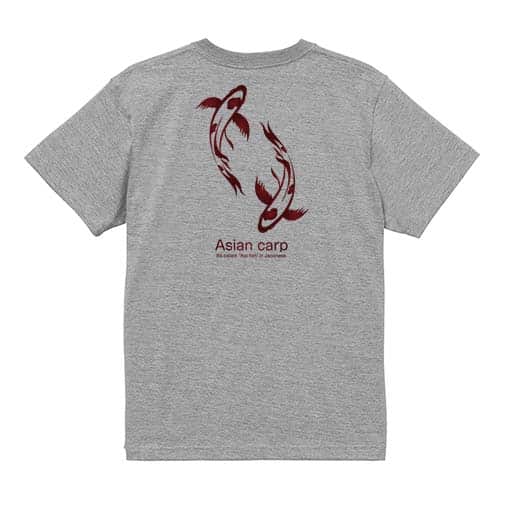 【Tシャツ】錦鯉　紅白　Koi Fish　ホワイト 5.6oz Cotton:100%