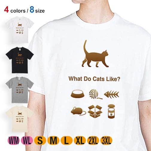 【Tシャツ】猫はどれがお好き? 5.6oz Cotton:100%
