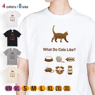 【Tシャツ】猫はどれがお好き? 5.6oz Cotton:100%