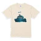 【Tシャツ】コミカルなクジラのイラスト 5.6oz Cotton:100%
