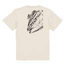【Tシャツ】鰤(ブリ)　墨絵風　白 5.6oz Cotton:100%