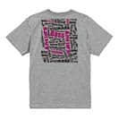 【Tシャツ】BASS テキストデザイン　ショッキングピンク 5.6oz Cotton:100%