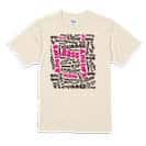 【Tシャツ】BASS テキストデザイン　ショッキングピンク 5.6oz Cotton:100%