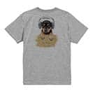 【Tシャツ】子犬だってNo Music No Life 5.6oz Cotton:100%