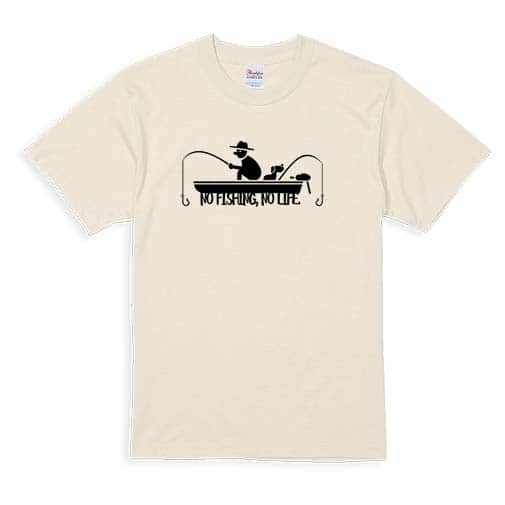 【Tシャツ】【釣りざんまい】愛犬と釣りを楽しむアングラー 5.6oz Cotton:100%