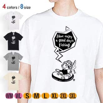 【Tシャツ】【釣りざんまい】ゴムボートアングラー 5.6oz Cotton:100%