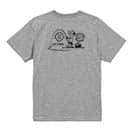 【Tシャツ】【釣りざんまい】なんだか大物釣りあげてるかも?_モノクロ 5.6oz Cotton:100%