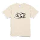 【Tシャツ】【釣りざんまい】なんだか大物釣りあげてるかも?_モノクロ 5.6oz Cotton:100%