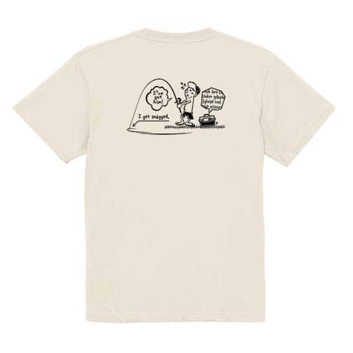 【Tシャツ】【釣りざんまい】なんだか大物釣りあげてるかも?_モノクロ 5.6oz Cotton:100%