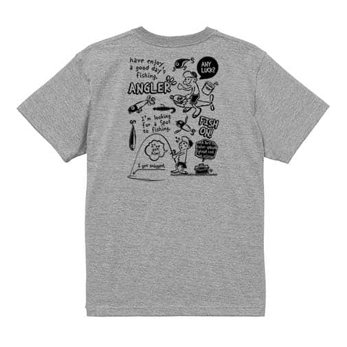 【Tシャツ】【釣りざんまい】釣りに行きませんか? 5.6oz Cotton:100%